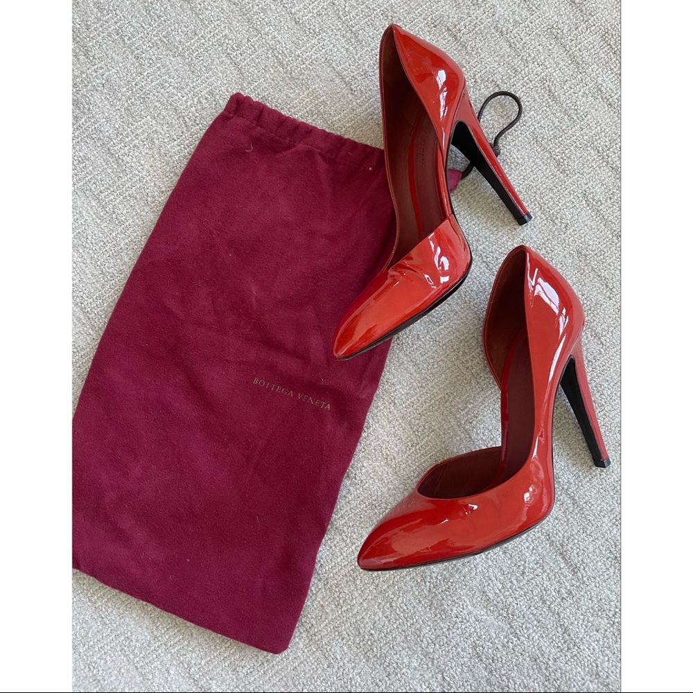 Bottega Veneta D’Orsay Patent Leather Pumps